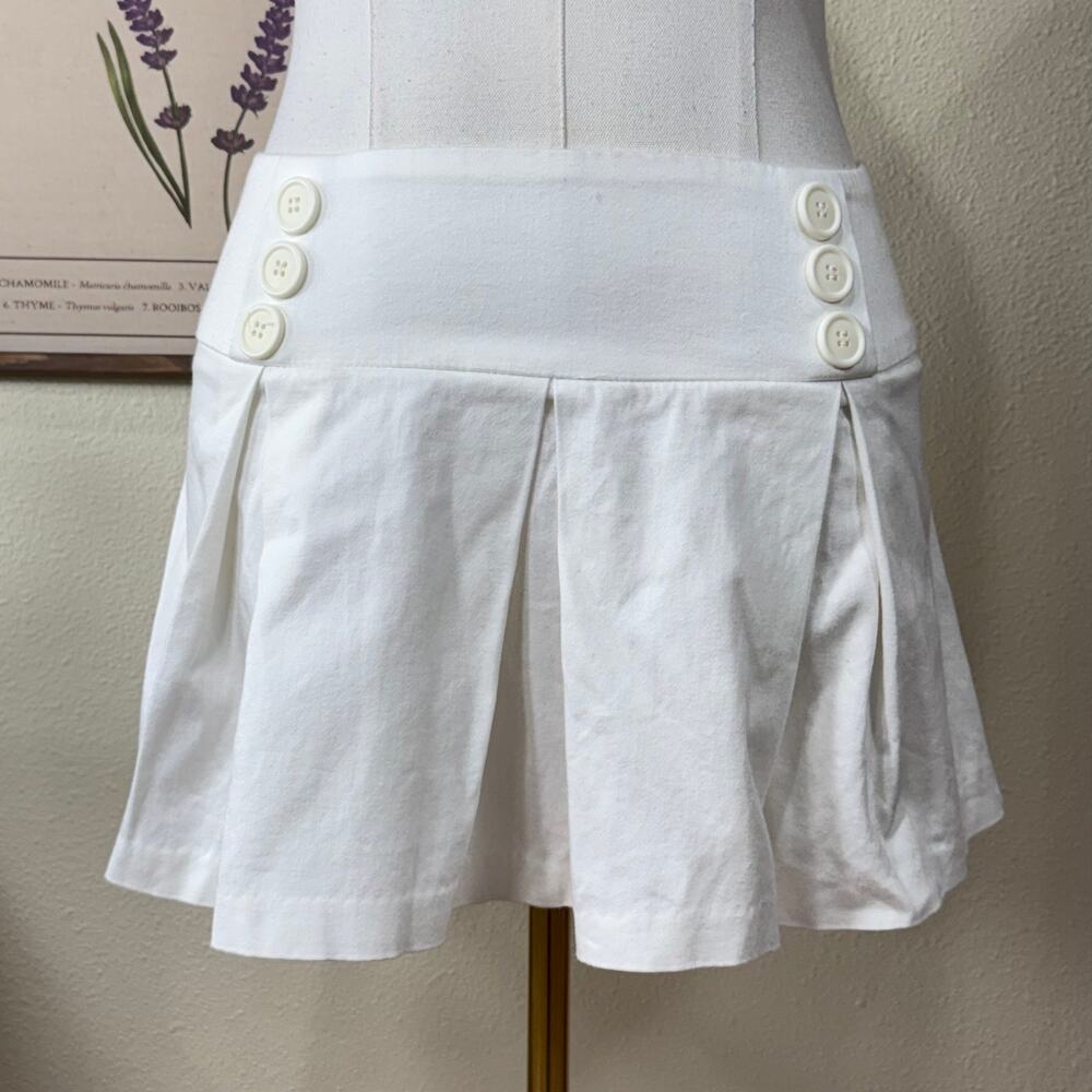 90s Y2k White Pleated Mini Skirt Preppy Bratz Sexy Tennis Prep Trashy Bimbo M
